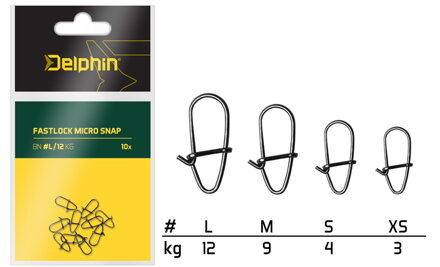 Delphin Fastlock micro snap /10ks - M/9kg